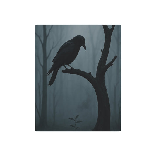 Cinematic Crow Print Metal Wall Art - Hyderabad Jungle Theme - Metal Wall Art Print
