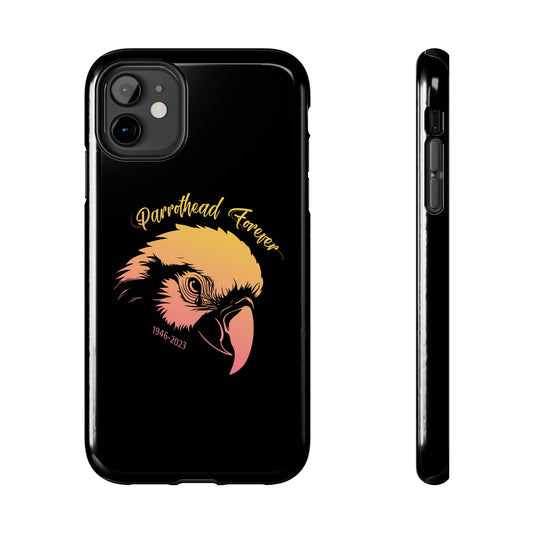 Jimmy Buffett Tribute iPhone Case - Parrot with Teardrop for Parrotheads gift Jimmy Buffett tribute rip margaritaville phone case