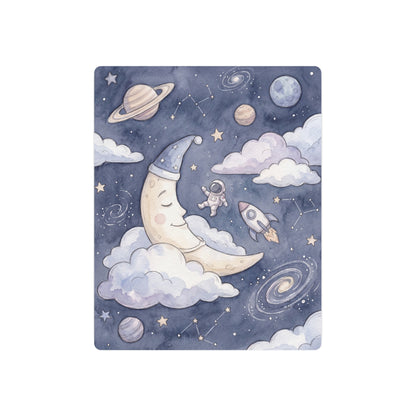 Astronaut Watercolor Moon and Stars Nursery Wall Art