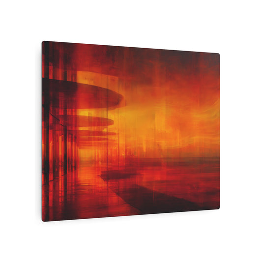 Hypnotic Mark Rothko Abstract Metal Wall Art - A visual collision between modern architectural elements and the hypnotic colo