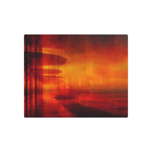 Hypnotic Mark Rothko Abstract Metal Wall Art - A visual collision between modern architectural elements and the hypnotic colo