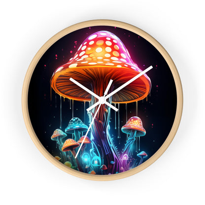 Neon Mushroom Wall Clock Incredible Vibrant Design and Colors, Awesome  Clock for any Dorm Room, College Gift, Neon Decor, Unique Clock