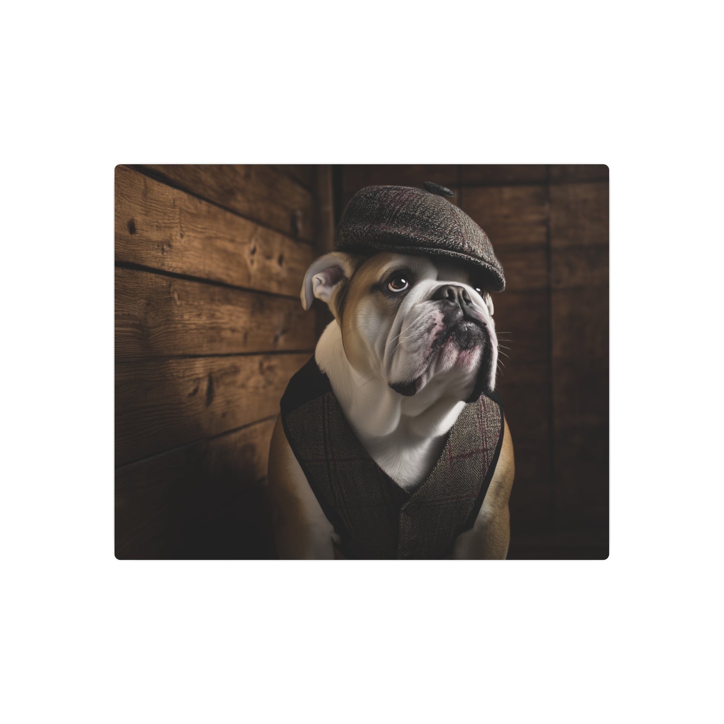 Dapper Bulldog Metal Wall Art | Pet Inspired Décor - Metal Wall Art Print