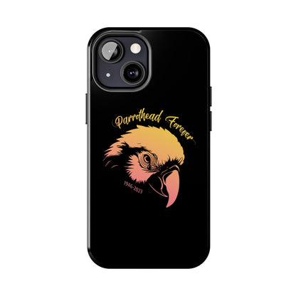 Jimmy Buffett Tribute iPhone Case - Parrot with Teardrop for Parrotheads gift Jimmy Buffett tribute rip margaritaville phone case