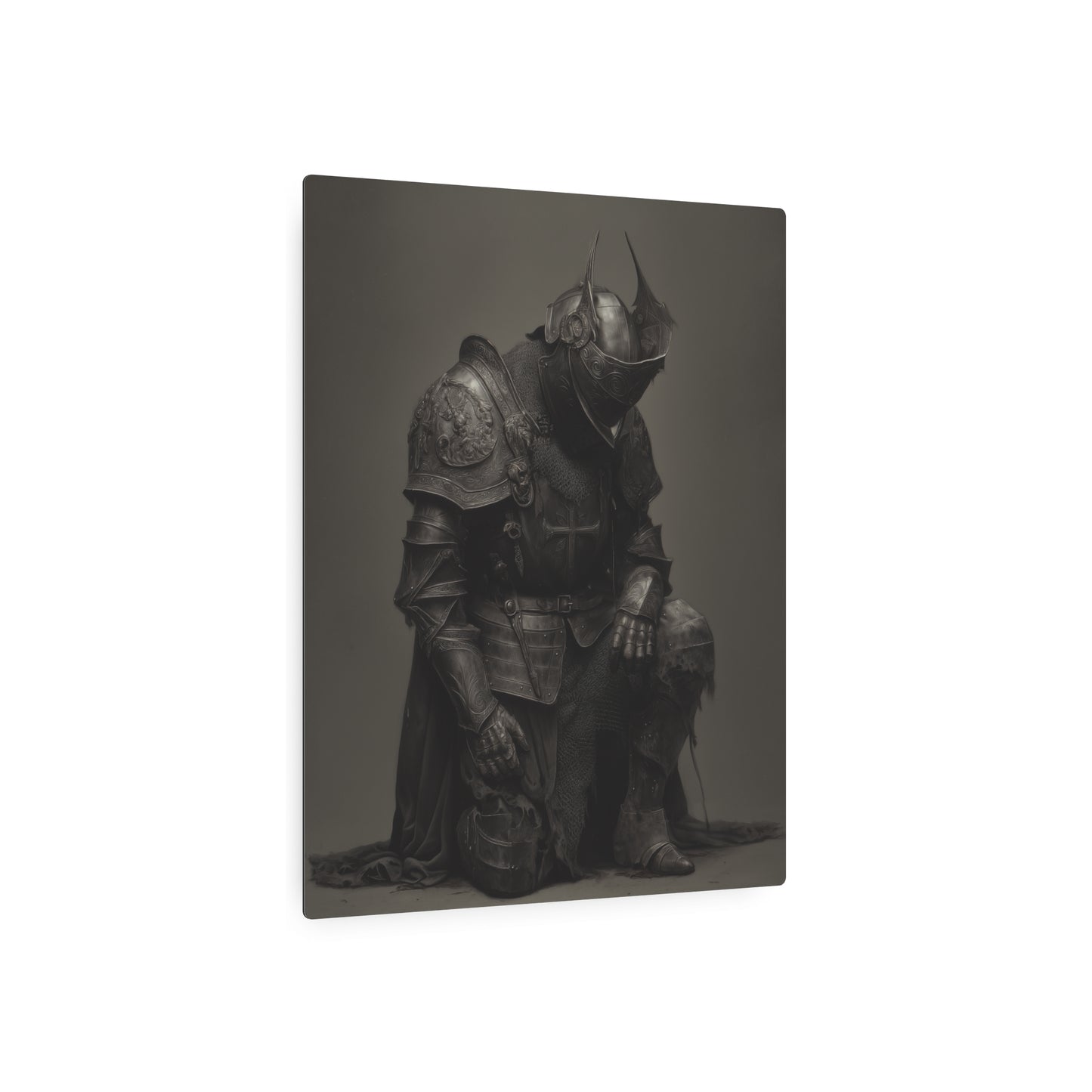 "Last Stand" Medieval Knight Metal Wall Art - Full Plate Armour Decor