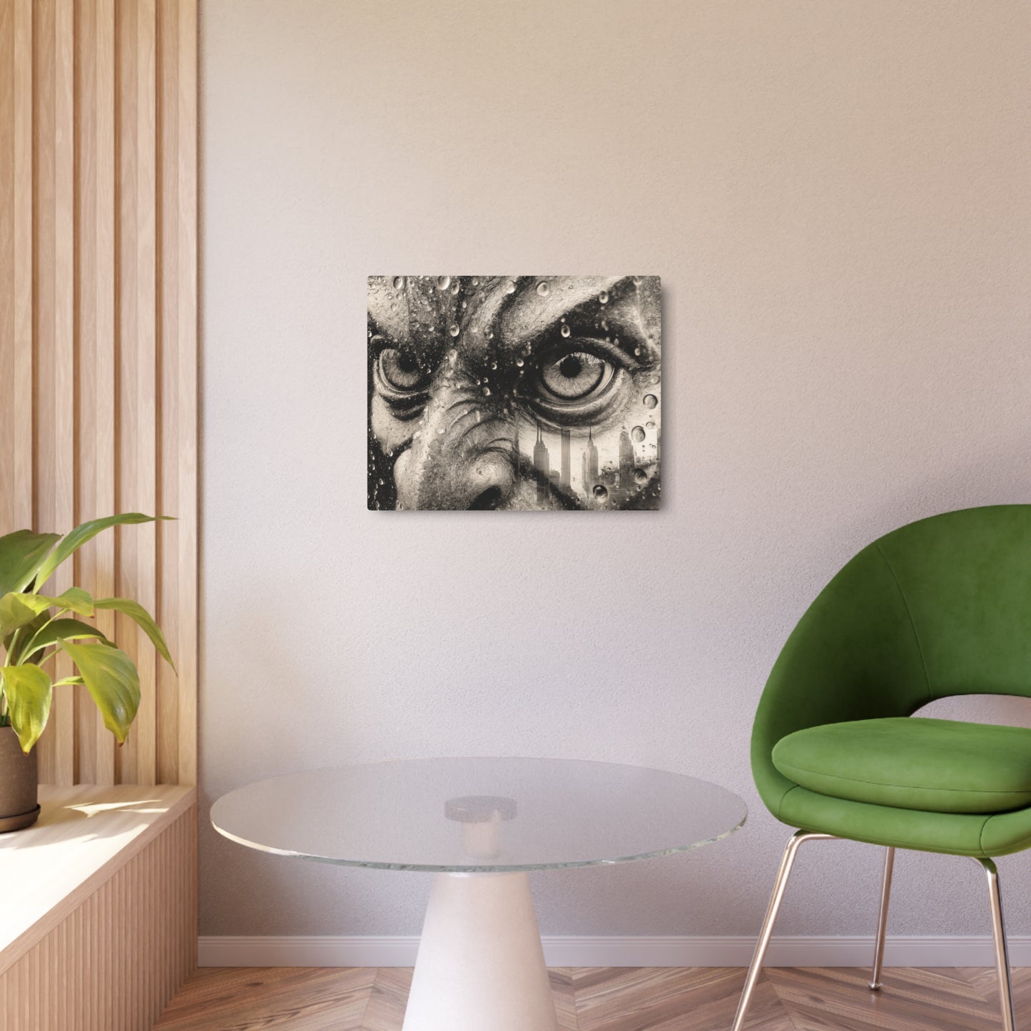 Gothic Gargoyle Print Eyes - Unique Pablo Picasso Style Metal Wall Art