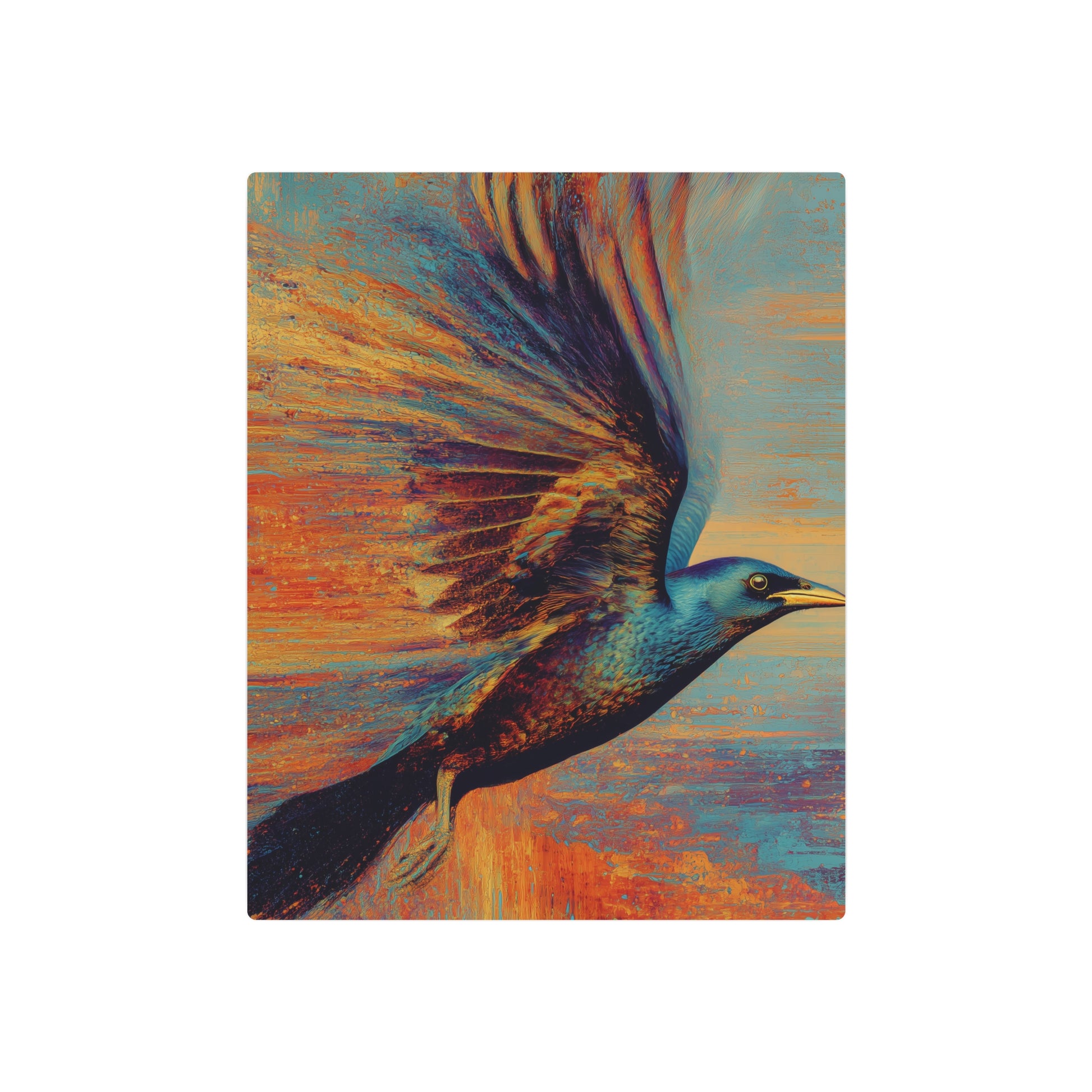 Joan Miró Style Abstract Bird Print Metal Wall Art - Stunning Avian Decor - Metal Wall Art Print
