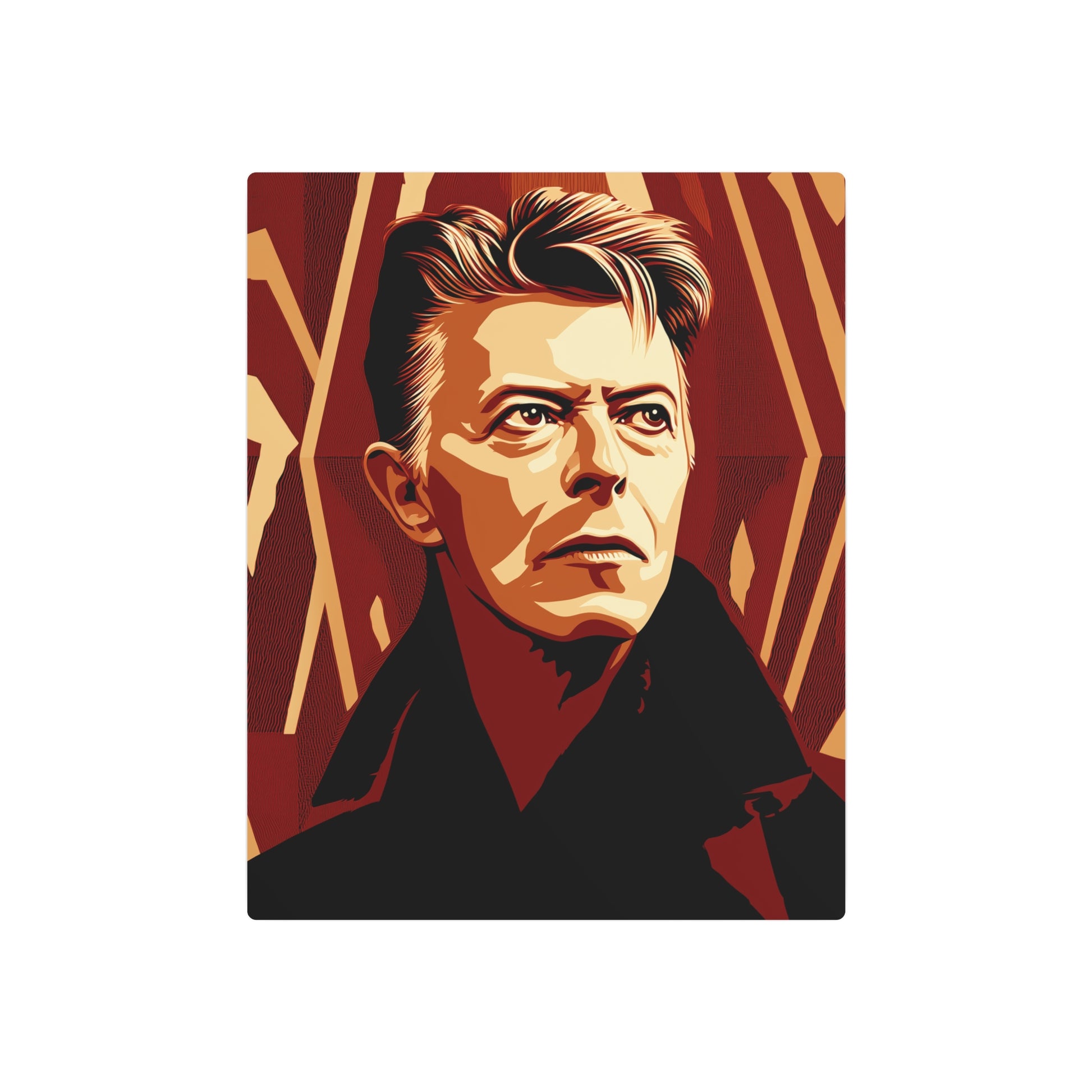 "Shepard Fairey Meets David Bowie: Pop Art Style Metal Wall Art - Original Design" - Metal Wall Art Print