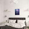 Introducing Our Exquisite Purple Rose Wall Decor – Digital Art Style! - Satin Poster