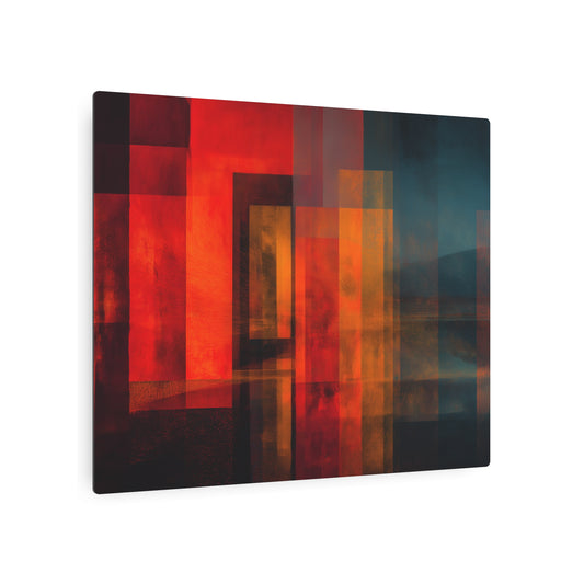 Mark Rothko-Inspired Abstract Metal Wall Art – modern architectural elements and the hypnotic color