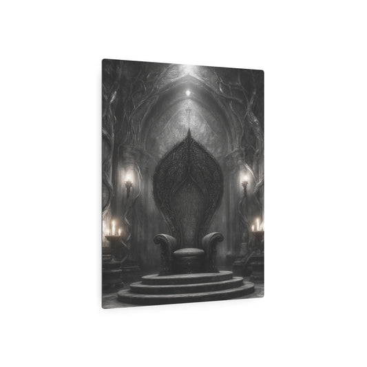 Craig Mullins-Inspired Black Gothic Throne Print Metal Wall Art Sign - Metal Wall Art Print