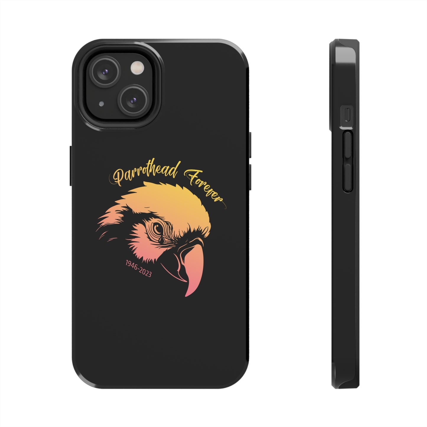 Jimmy Buffett Tribute iPhone Case - Parrot with Teardrop for Parrotheads gift Jimmy Buffett tribute rip margaritaville phone case