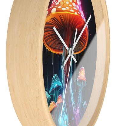 Neon Mushroom Wall Clock Incredible Vibrant Design and Colors, Awesome  Clock for any Dorm Room, College Gift, Neon Decor, Unique Clock