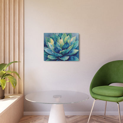 Georgia O'Keeffe Inspired Metal Wall Art, Agave Watercolor Painting