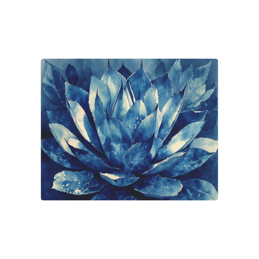Georgia O'Keeffe Inspired Blue Agave Painting Metal Wall Art - Metal Wall Art Print