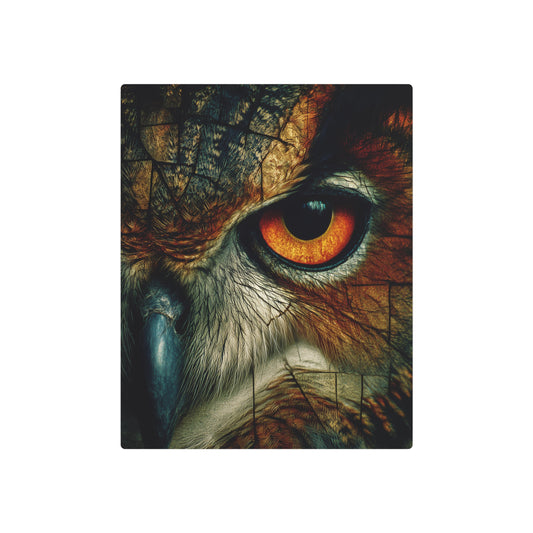 Kazimir Malevich Inspired Owl Metal Wall Art - Geometric Wall Decor