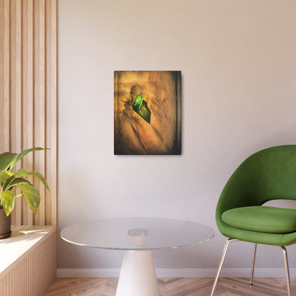 Vintage Green Bottle Aerial View - Chic Metal Wall Art Sign