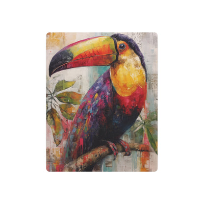 Vibrant Toucan Graffiti Art Metal Wall Sign - Pop Art Bird Decor - Metal Wall Art Print