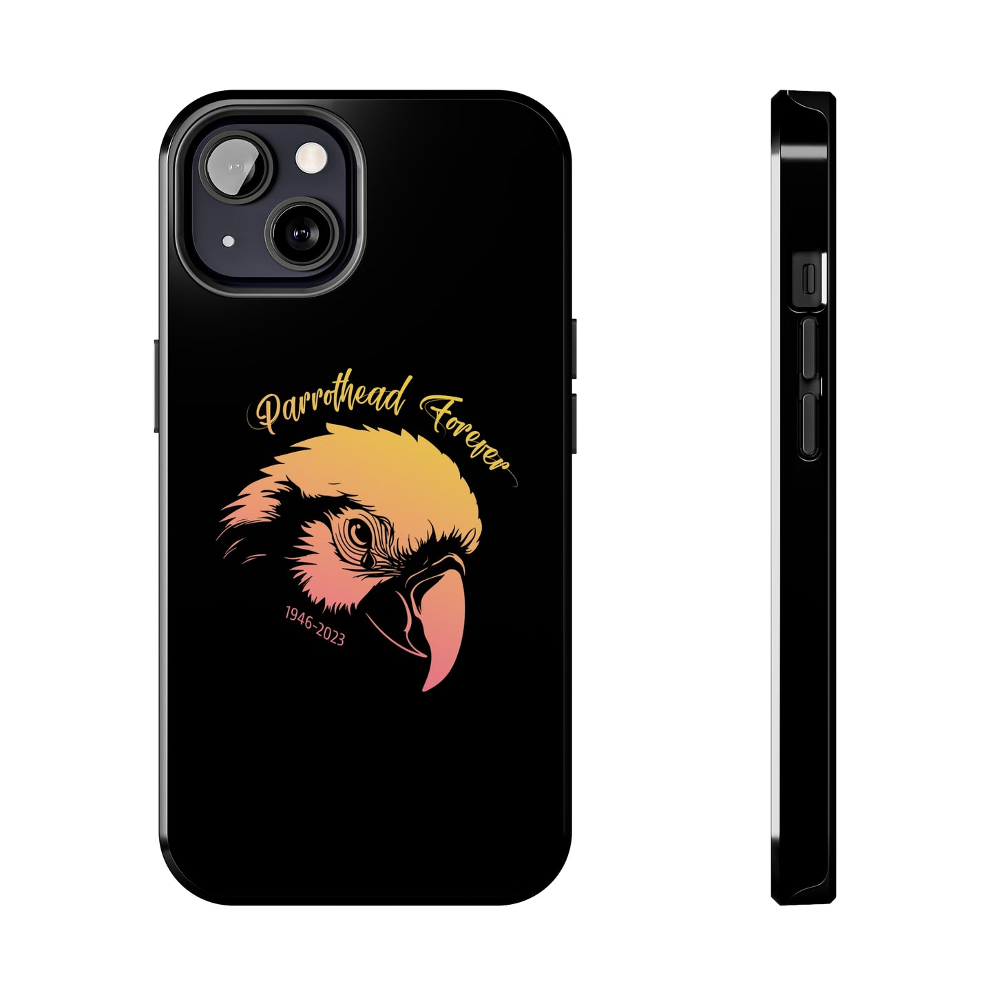 Jimmy Buffett Tribute iPhone Case - Parrot with Teardrop for Parrotheads gift Jimmy Buffett tribute rip margaritaville phone case