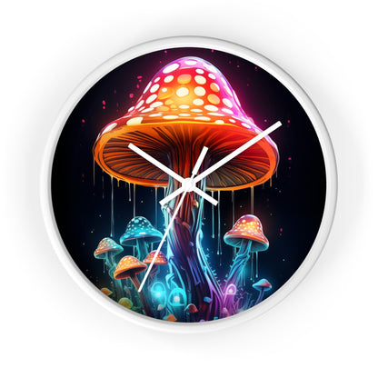 Neon Mushroom Wall Clock Incredible Vibrant Design and Colors, Awesome  Clock for any Dorm Room, College Gift, Neon Decor, Unique Clock