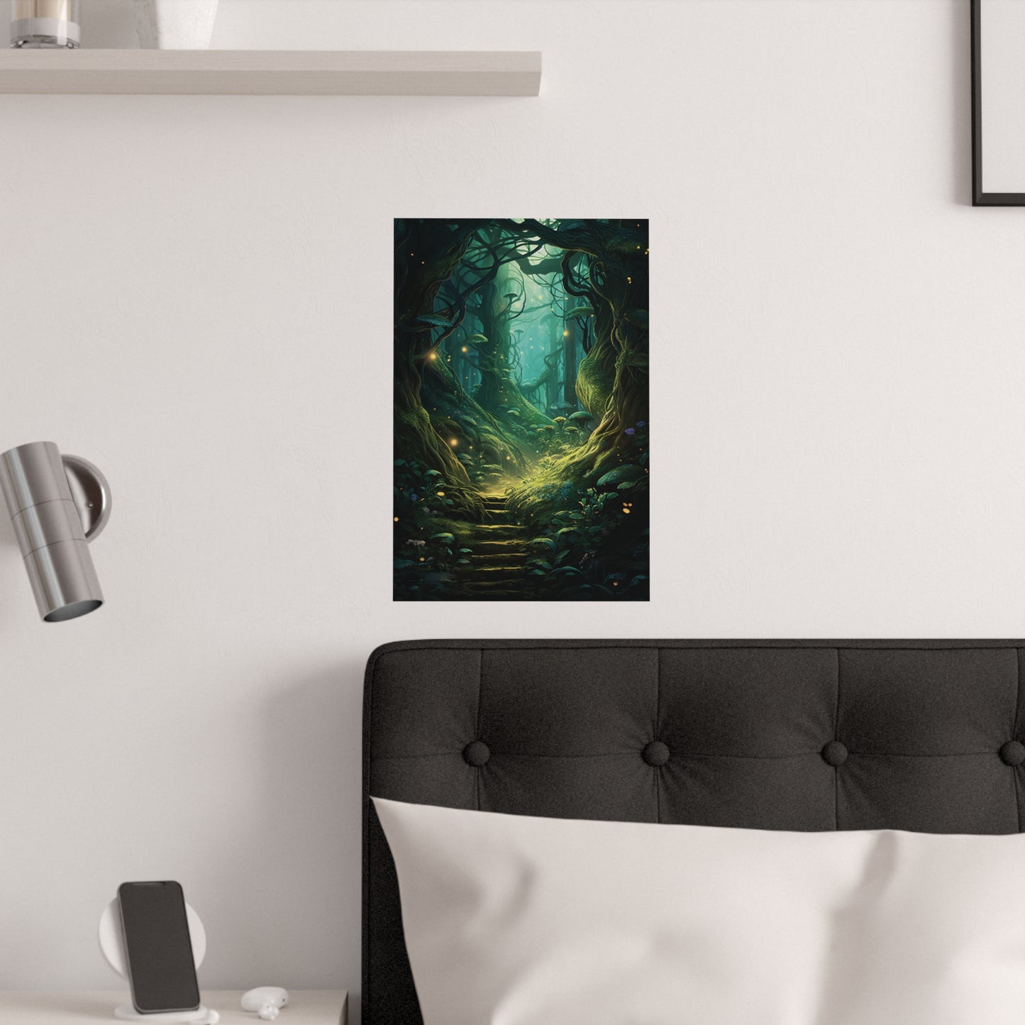 Enchanting Mystical Forest with Ancient Trees and Magical Mushrooms | Captivating Art Print