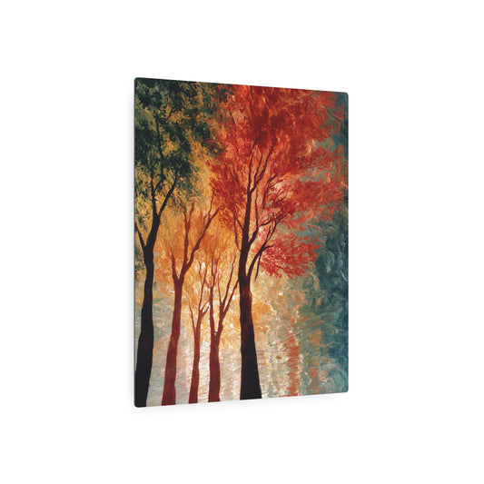 'Autumn' Metal Wall Art: Rothko Style Acrylic Painting on Metal Print