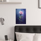 Introducing Our Exquisite Purple Rose Wall Decor – Digital Art Style! - Satin Poster