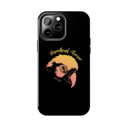 Jimmy Buffett Tribute iPhone Case - Parrot with Teardrop for Parrotheads gift Jimmy Buffett tribute rip margaritaville phone case