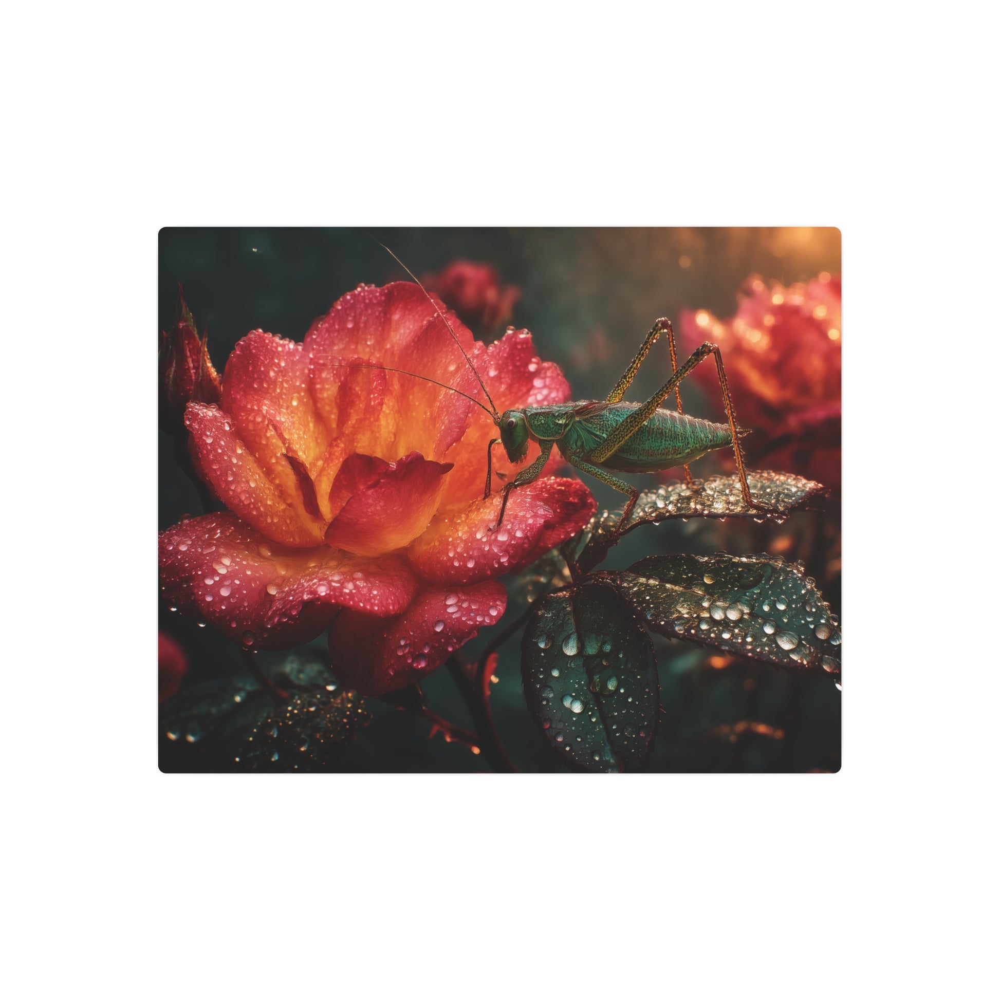 Metal Art Sign - Macro Photography Water Droplet Lens Dramatic Backlighting Kodak Portra 400 Canon EOS R6 - Metal Wall Art Print