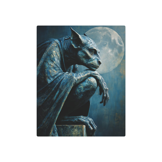Salvador Dali Inspired Gothic Gargoyle Metal Wall Art Sign - Stunning Oil Painting Effect - Metal Wall Art Print