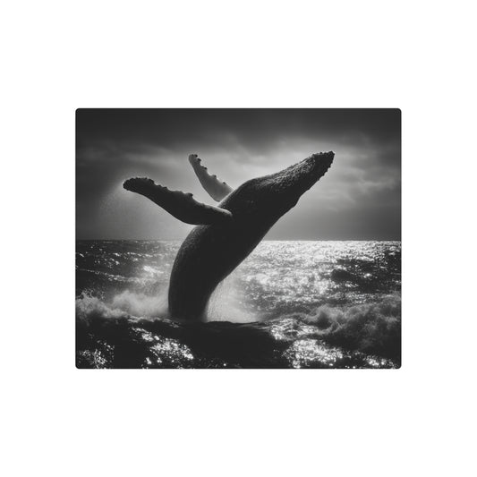 Kodak Tri X 400 Humpback Whale - Premium Metal Wall Art Print - Metal Wall Art Print