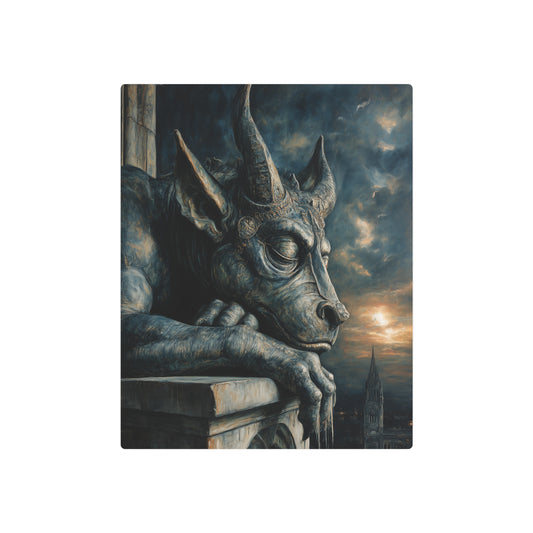 Surrealistic Salvador Dali Inspired Gothic Gargoyle Metal Wall Art Sign - Metal Wall Art Print