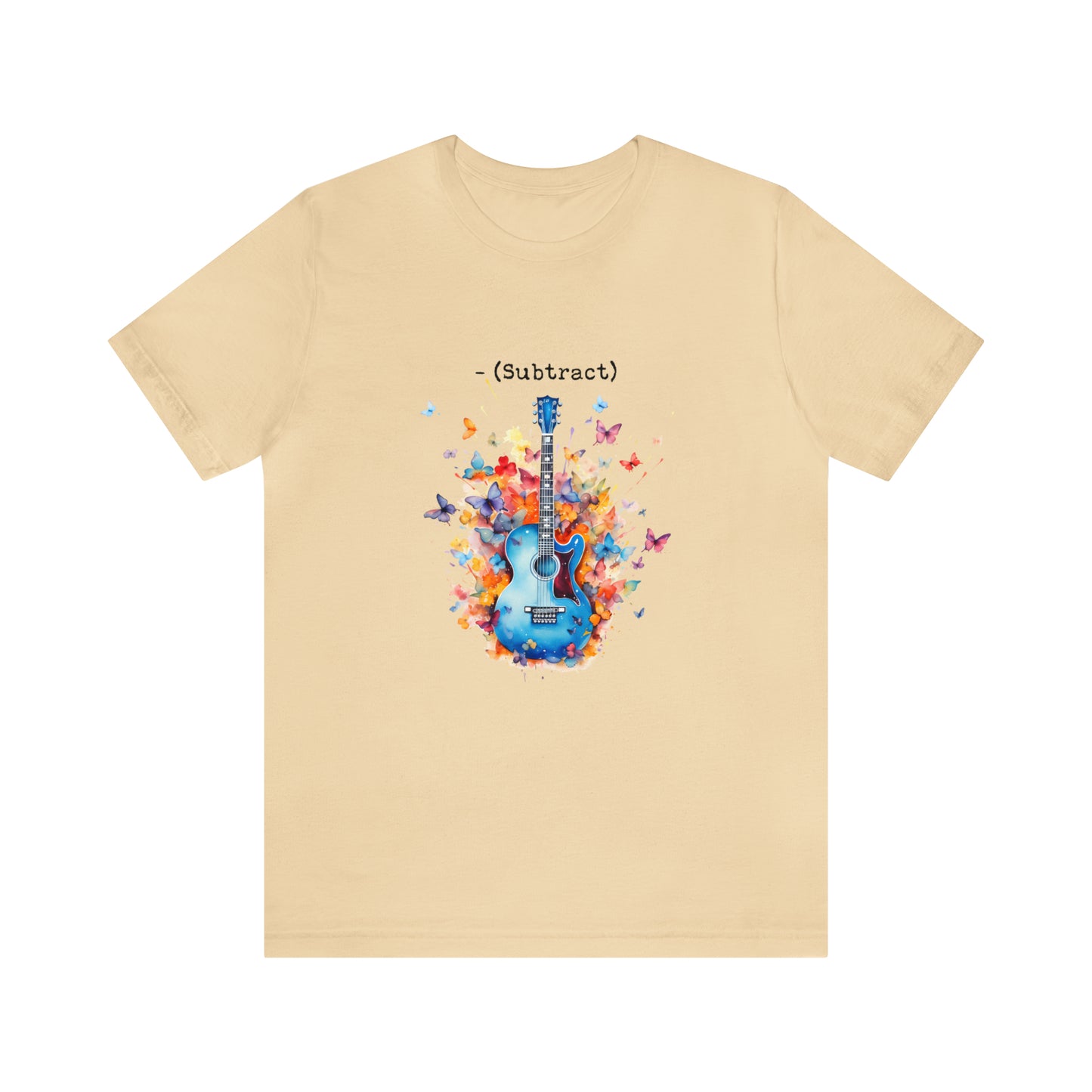 Ed Sheeran Subtract Watercolor Tee | Guitar & Butterflies | Unique Custom Design