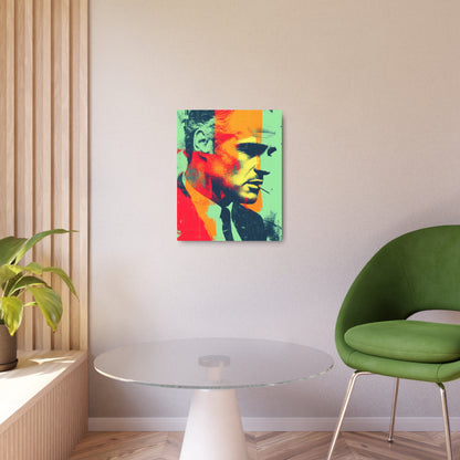"Vintage Marlon Brando Pop Art Metal Wall Sign - Colorful Retro Decor"
