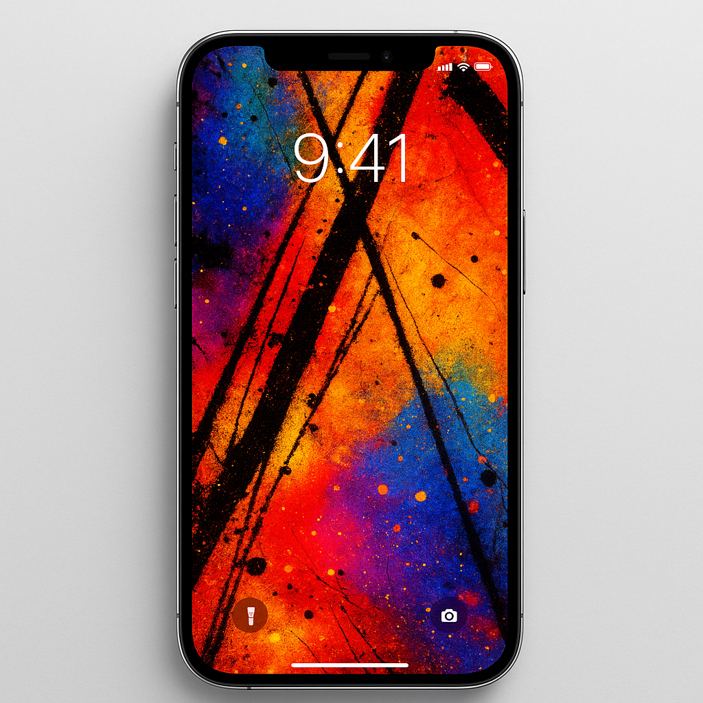 Free iPhone Backgrounds - Jackson Pollock Inspired - Metal Wall Art Print