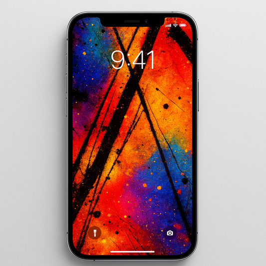 Free iPhone Backgrounds - Jackson Pollock Inspired - Metal Wall Art Print