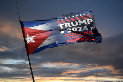 Trump 2024 Flag - Cubans Stand with America