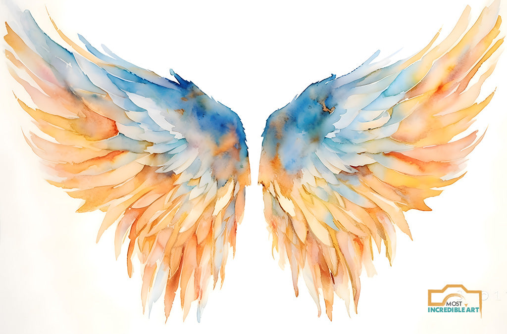 14 Super High Rez Enchanted Artistic Seraph Wings - Digital Studio Backdrops