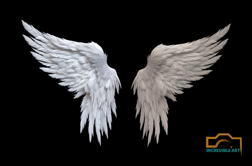 33 Enchanted Celestial Wings - Ethereal Angelic Backgrounds, Digital Studio Backdrops