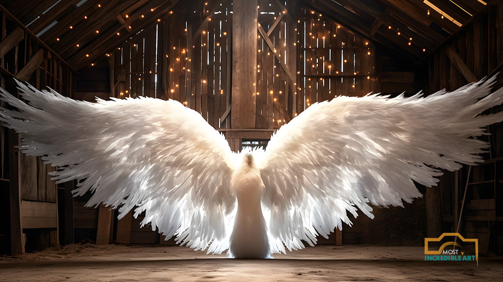 24 Enchanted Celestial Wings - Ethereal Angelic Backgrounds, Digital Studio Backdrops