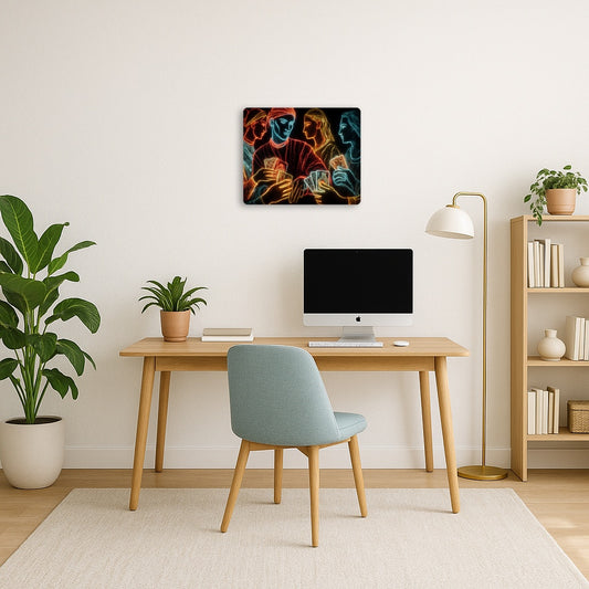 Picasso-Style Sketch Print Games Themed Metal Wall Art Sign