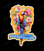 Jimmy Buffett Sticker Decal | Wastin' Away in Margaritaville -Mango