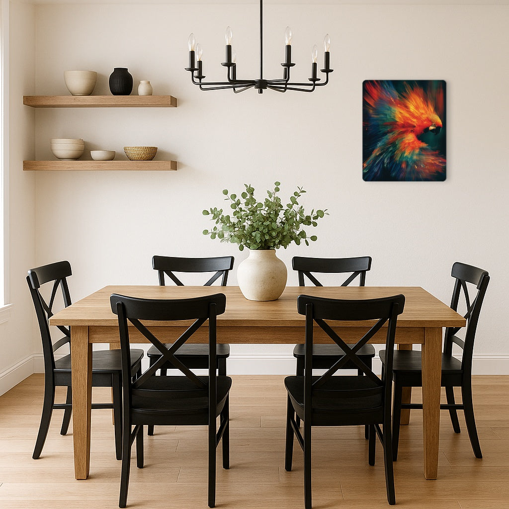 Avian Symphony Metal Wall Art - Joan Miro Inspired Abstract Print