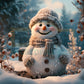 Snowmen 20oz Skinny Tumbler Wrap Png, Sublimation, Snowy Scene, Christmas Season 20oz Tumbler, Holiday 20oz Skinny Tumbler
