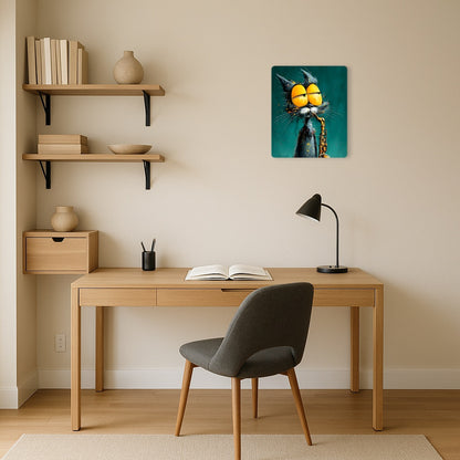 Angry Cat Saxophone Metal Wall Art - Inspired by Joey Moya Artistry