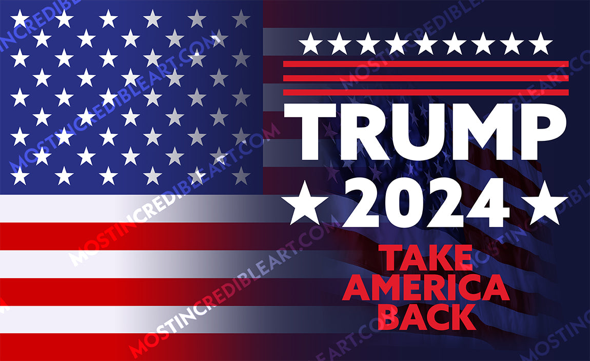 Trump 2024 Flag - Take America Back