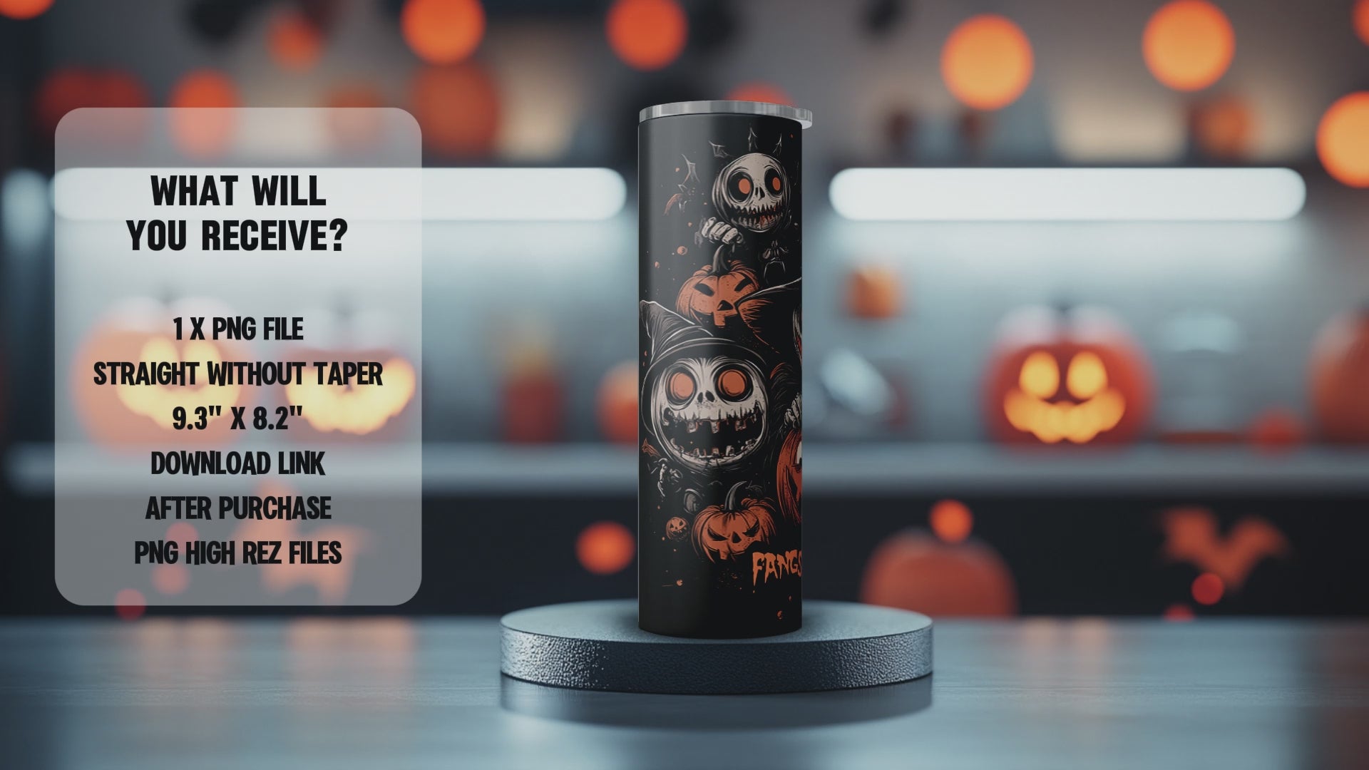 Halloween PNG Pumpkin Faces Tumbler Wrap png, 20 oz Skinny Sublimation