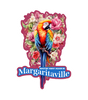 Jimmy Buffett Sticker Decal | Wastin' Away in Margaritaville - Razzberry