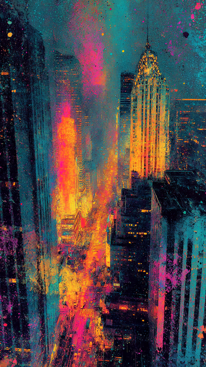 Free iPhone Backgrounds - Jackson Pollock Inspired