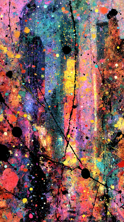 Free iPhone Backgrounds - Jackson Pollock Inspired